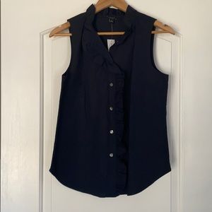 Sleeveless Button Down Top